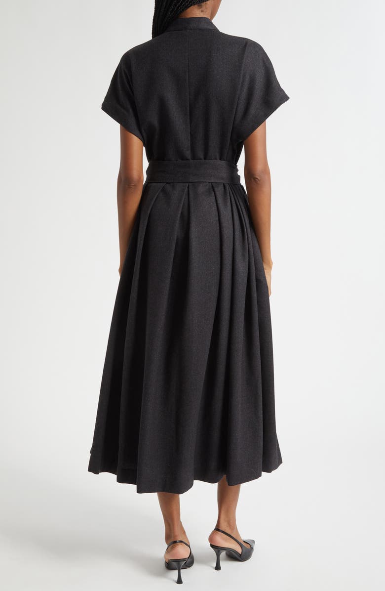 Eleventy Belted Wool Blend Midi Dress, Alternate, color, 168 Carbon