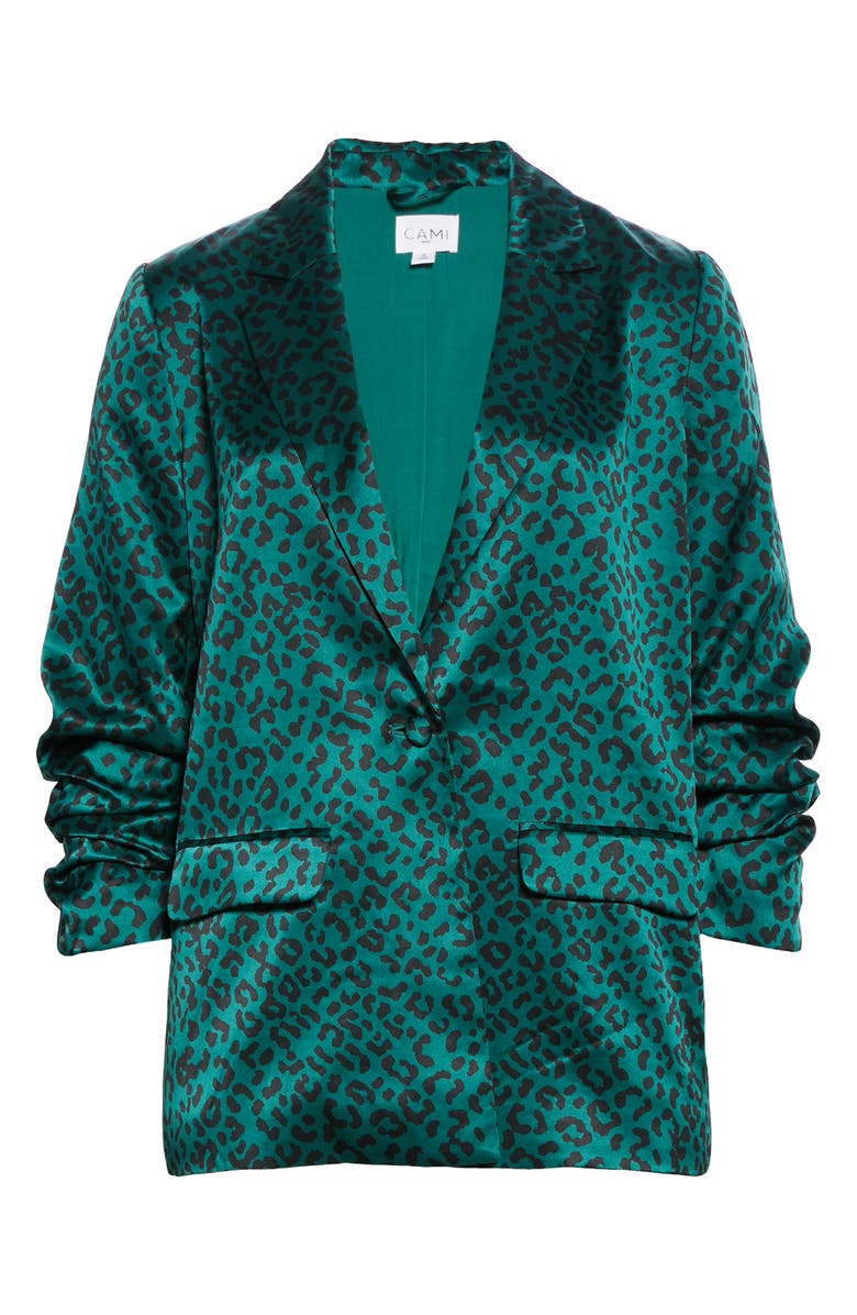 CAMI NYC Ollie Emerald Leopard Jacket, Alternate, color, 