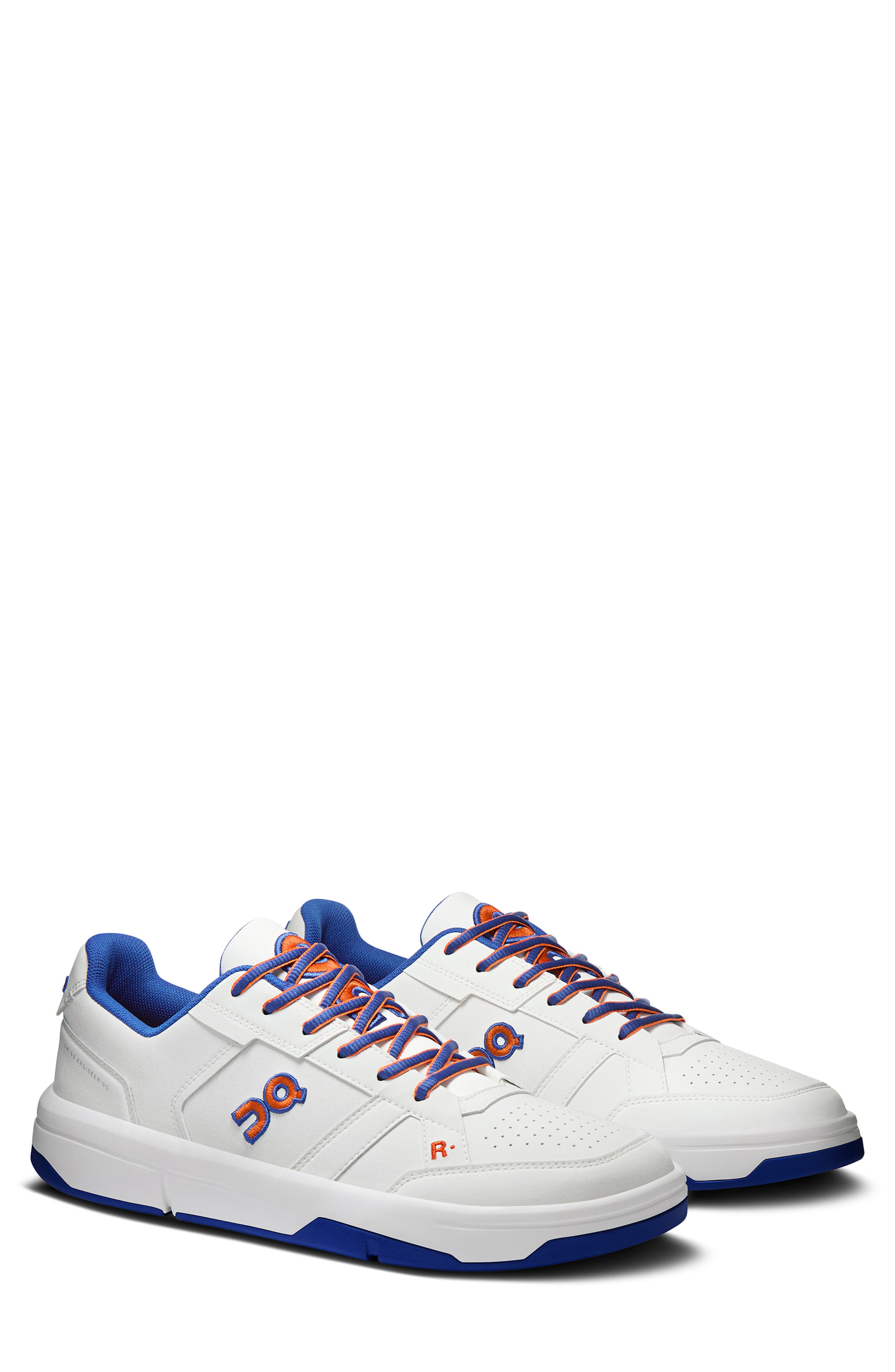 On THE ROGER CH Varsity Tennis Sneaker, Main, color, White/ Indigo