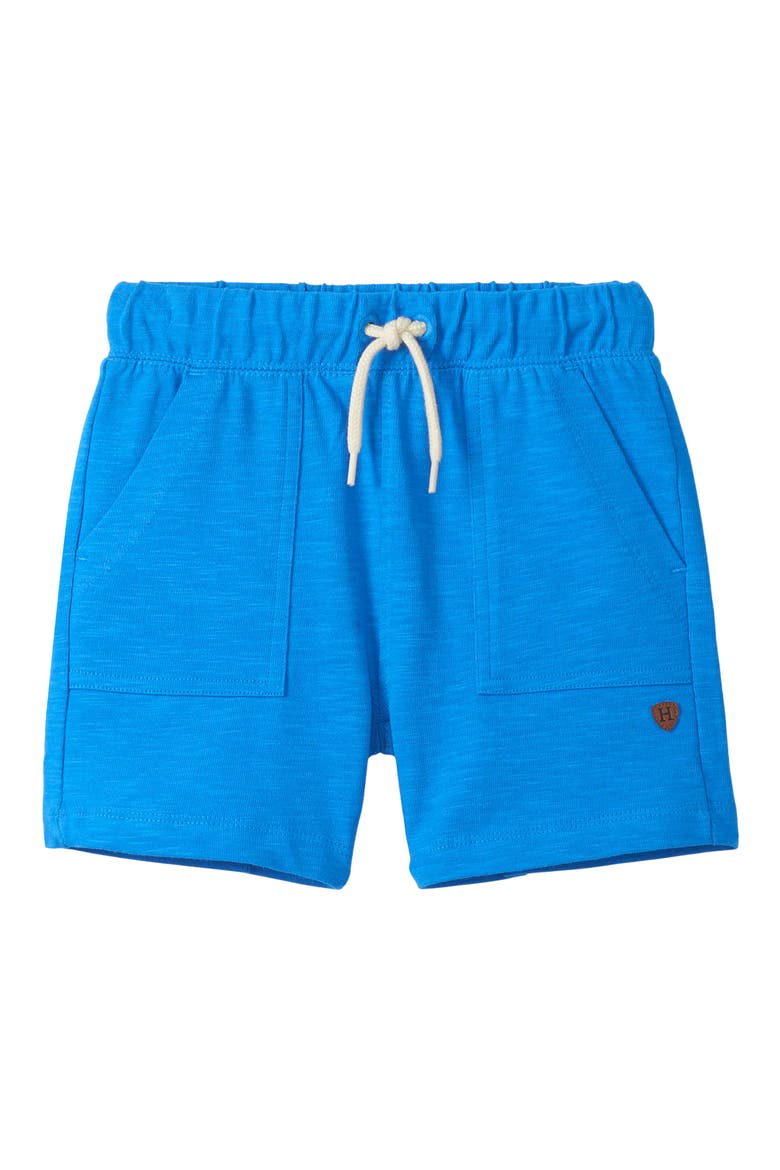 Kids' Slub Cotton Knit Drawstring Shorts, Main, color, FRENCH BLUE