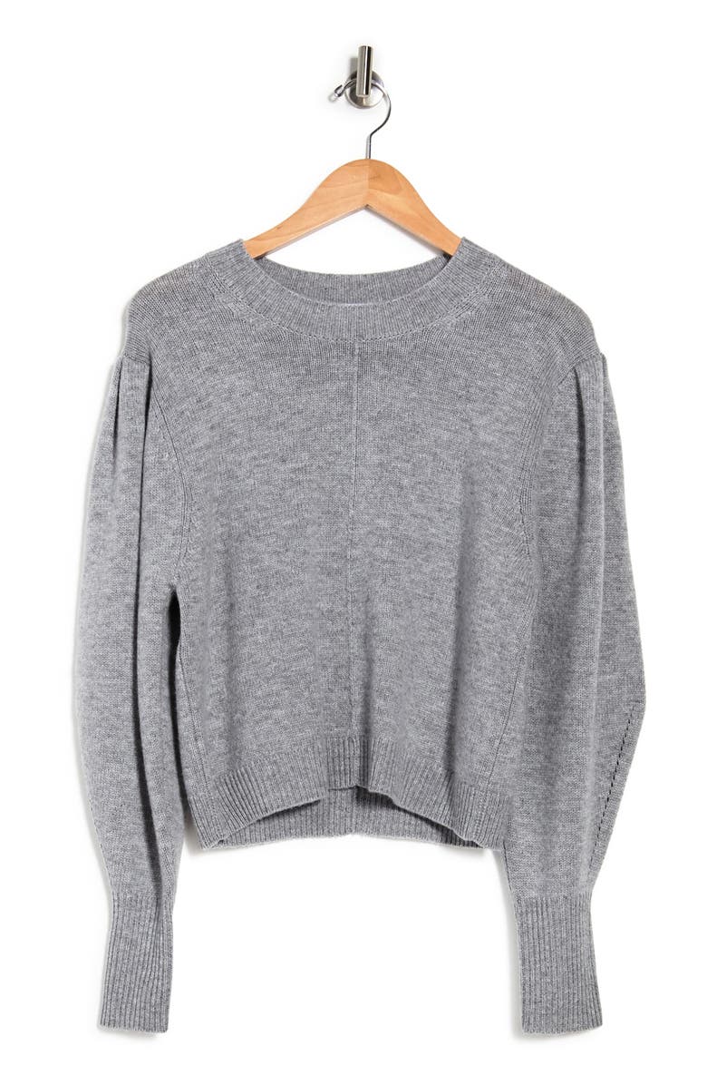 Something Navy Minnie Puff Sleeve Wool Sweater, Alternate, color,