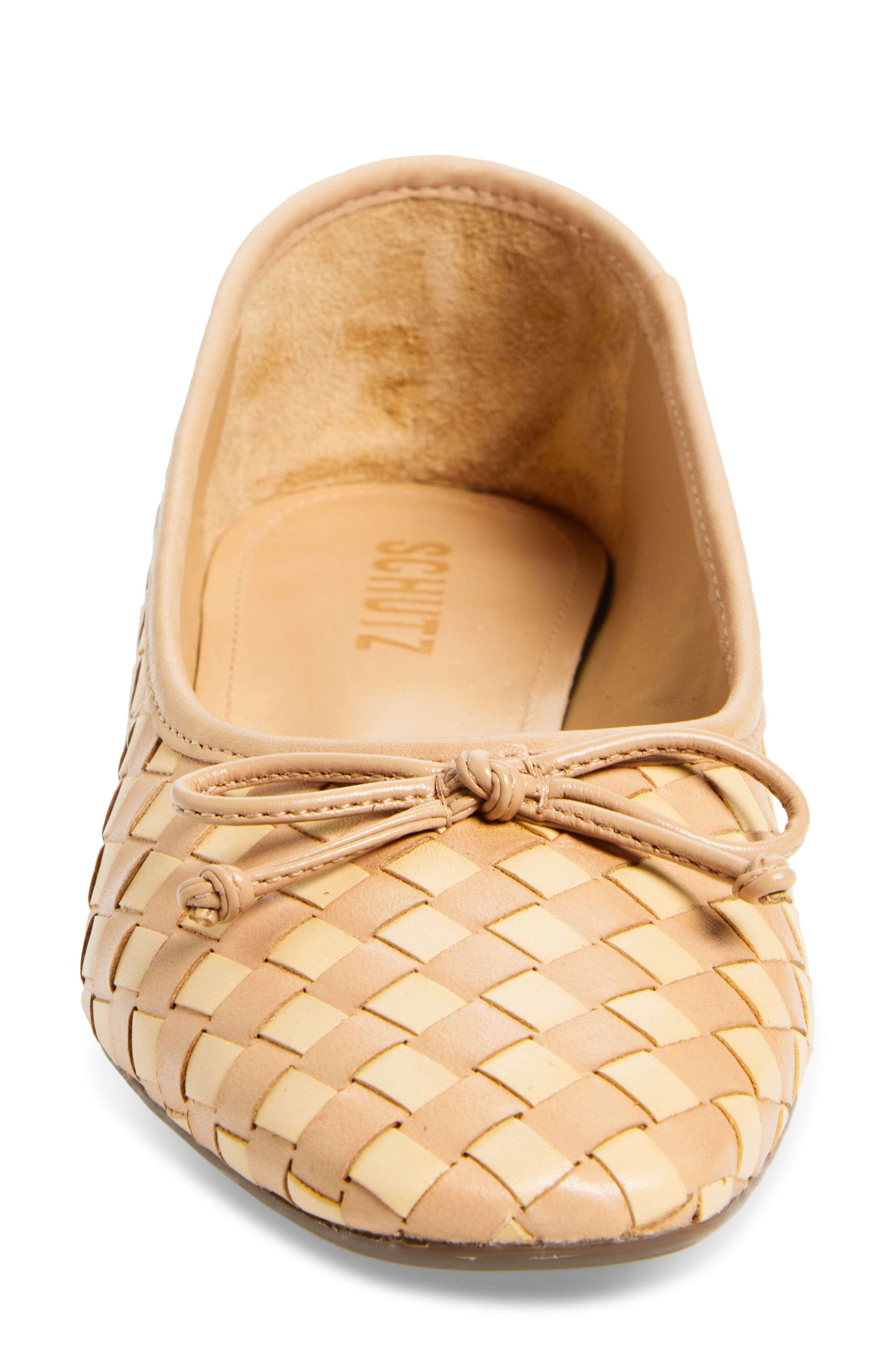 Schutz Arissa Woven Ballet Flat, Alternate, color, Light Beige/ Natural Nibs