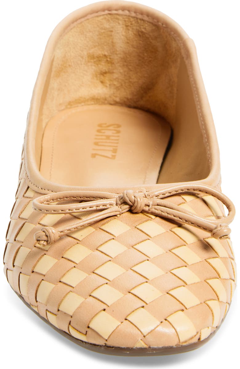 Schutz Arissa Woven Ballet Flat, Alternate, color, Light Beige/ Natural Nibs