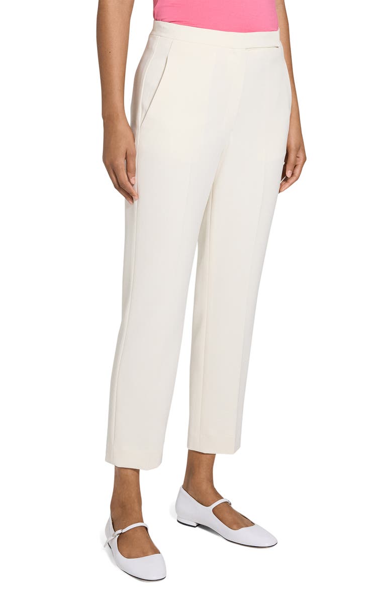 Theory Admiral High Waist Slim Fit Crop Pants, Alternate, color, Rice