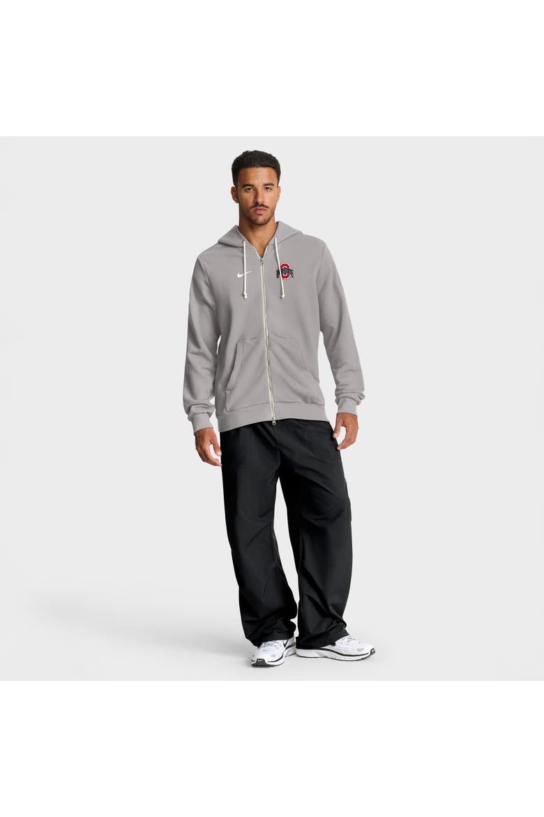 Men's Nike Gray Ohio State Buckeyes 2025 Sideline Standard Issue Dri-FIT Full-Zip Hoodie, Alternate, color, Gray