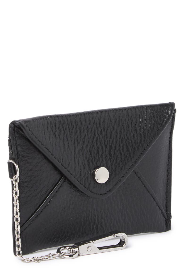 Ashley Leather Pouch, Alternate, color, BLACK W/ SILVER