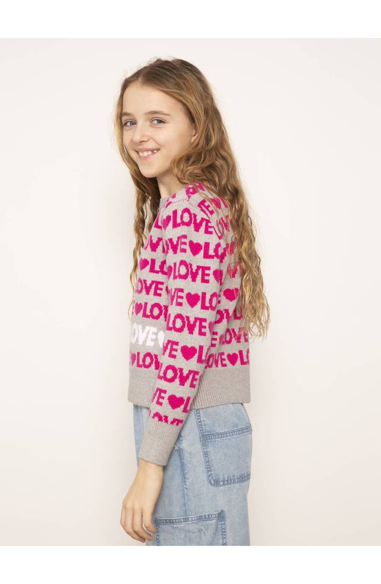 Central Park West Ava All Over Love Crew, Alternate, color, Heather