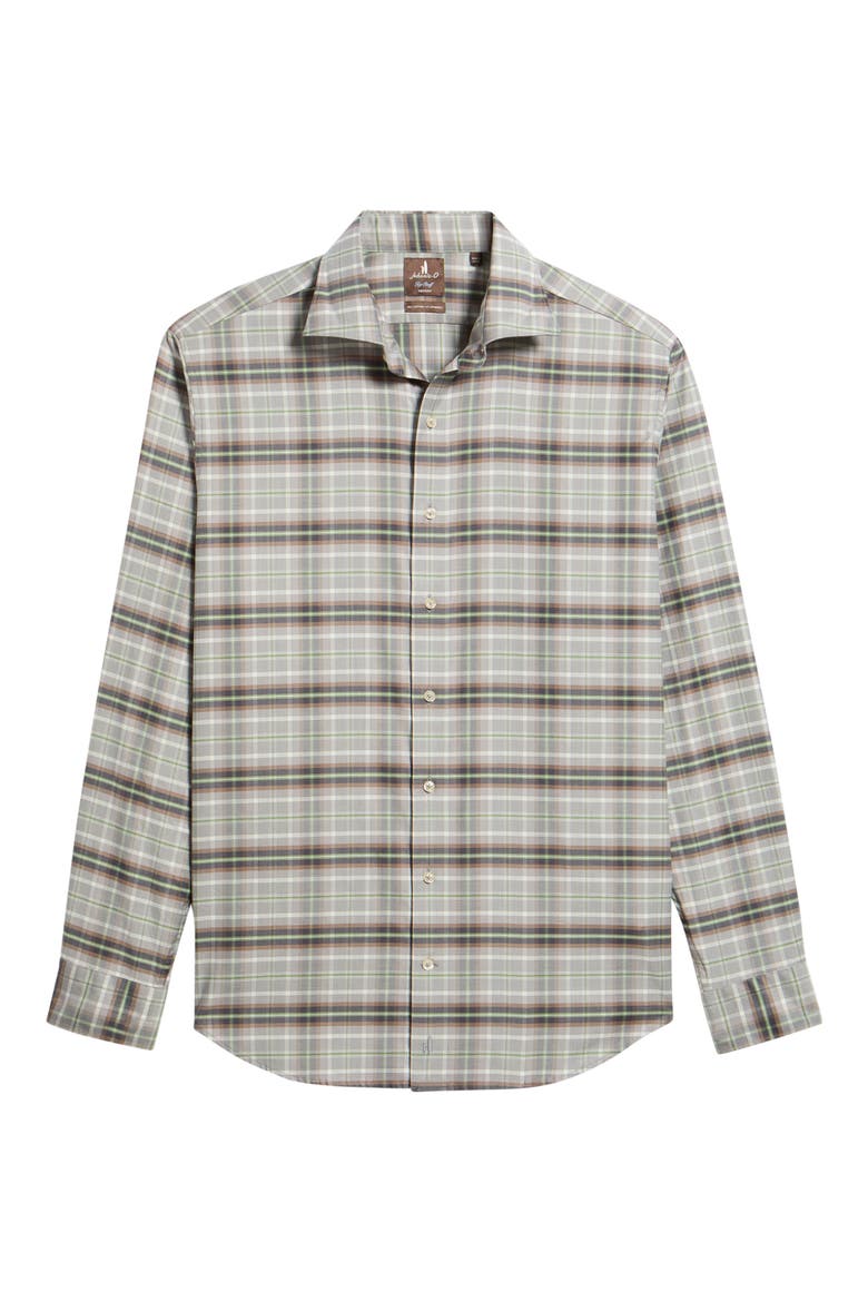 Lone Cypress Plaid Long Sleeve Button-Up Shirt, Alternate, color, LIGHT GRAY