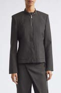 ST. AGNI Wool Blend Moto Jacket