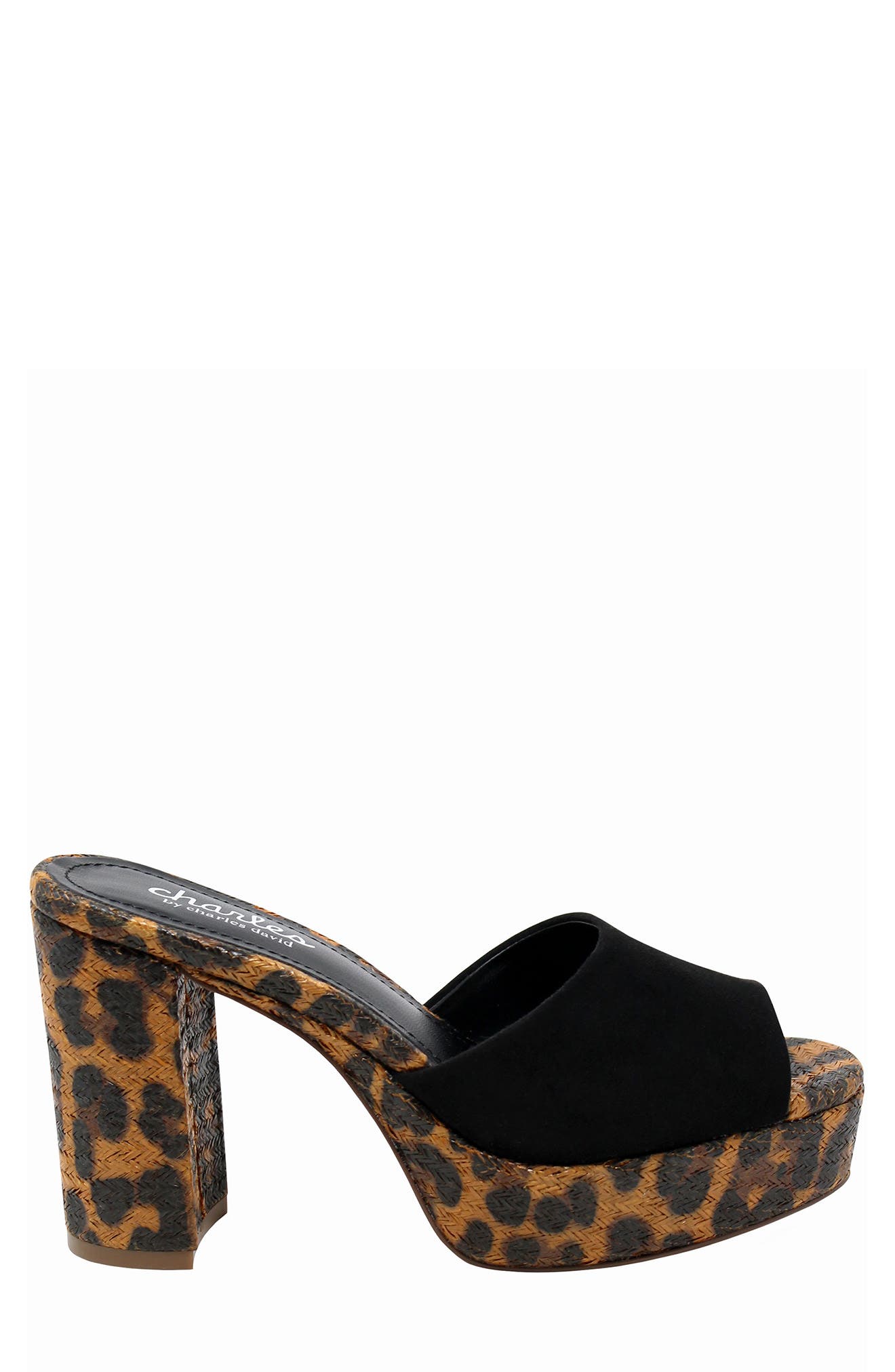 Charles by Charles David Myles Leopard Block Heel Sandal, Alternate, color, 