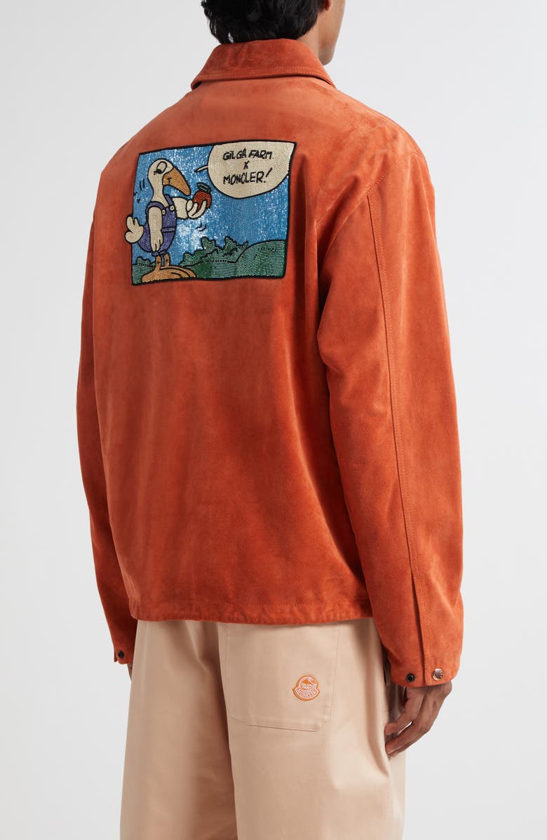 Moncler x Gilga Farm by Donald Glover Suede Coach's Jacket, Alternate, color, 