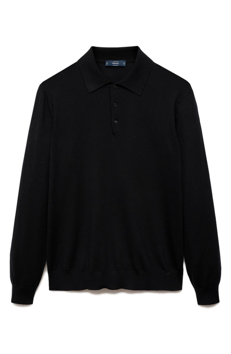 MANGO Merino Wool Polo Sweater, Alternate, color,