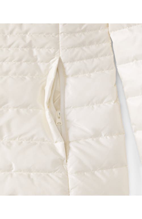 Lands' End Plus Size Wanderweight Packable Print Down Jacket In White