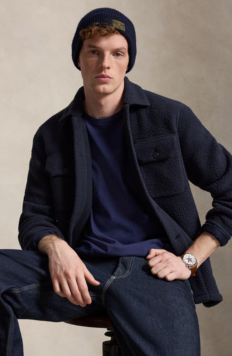 Polo Ralph Lauren Standard Fit Cotton & Linen T-Shirt, Alternate, color, Newport Navy