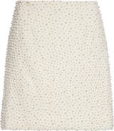 Carolina Herrera Faux Pearl Embellished Miniskirt