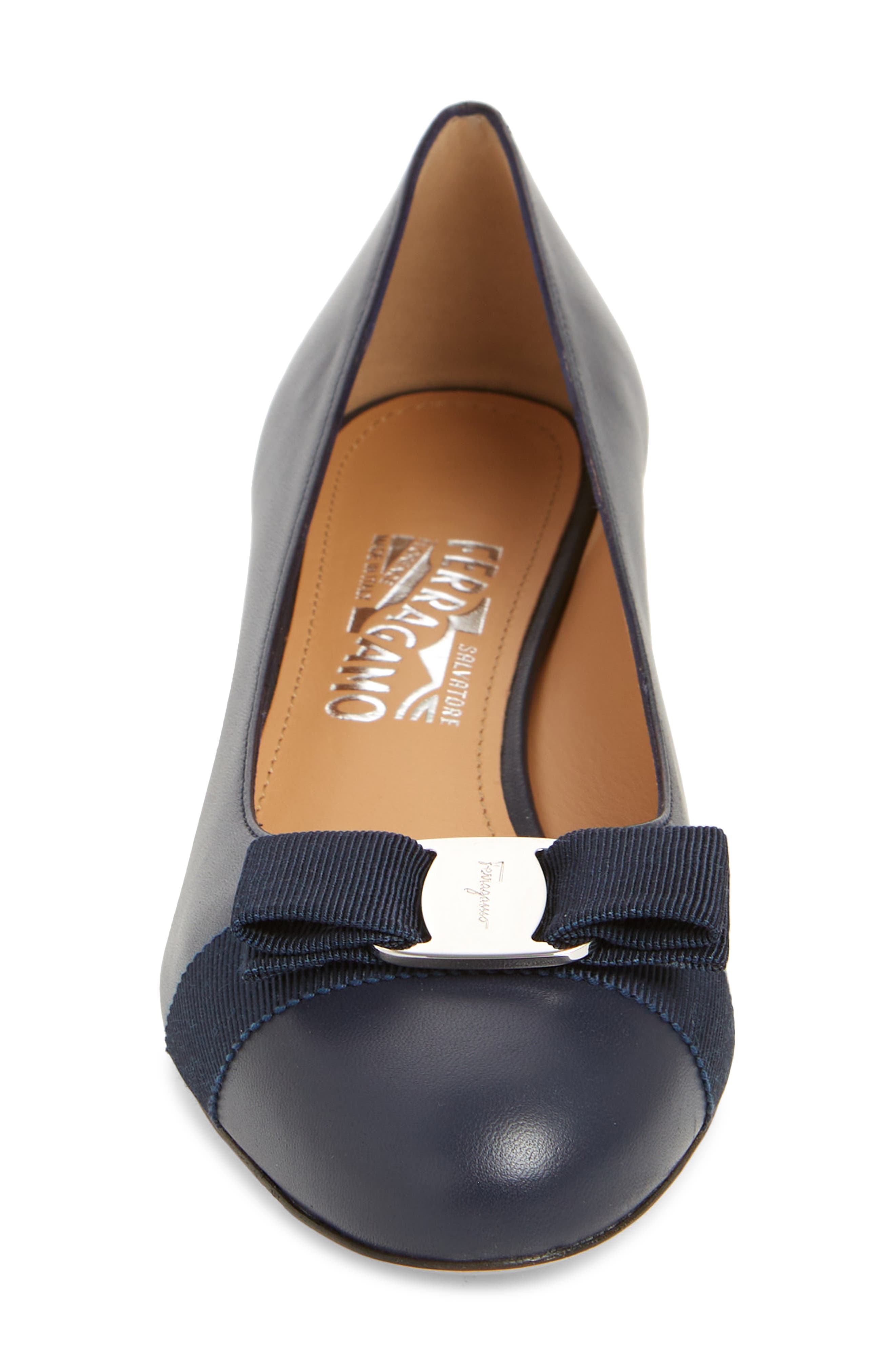 FERRAGAMO Vara Soft Pump, Alternate, color, Midnight