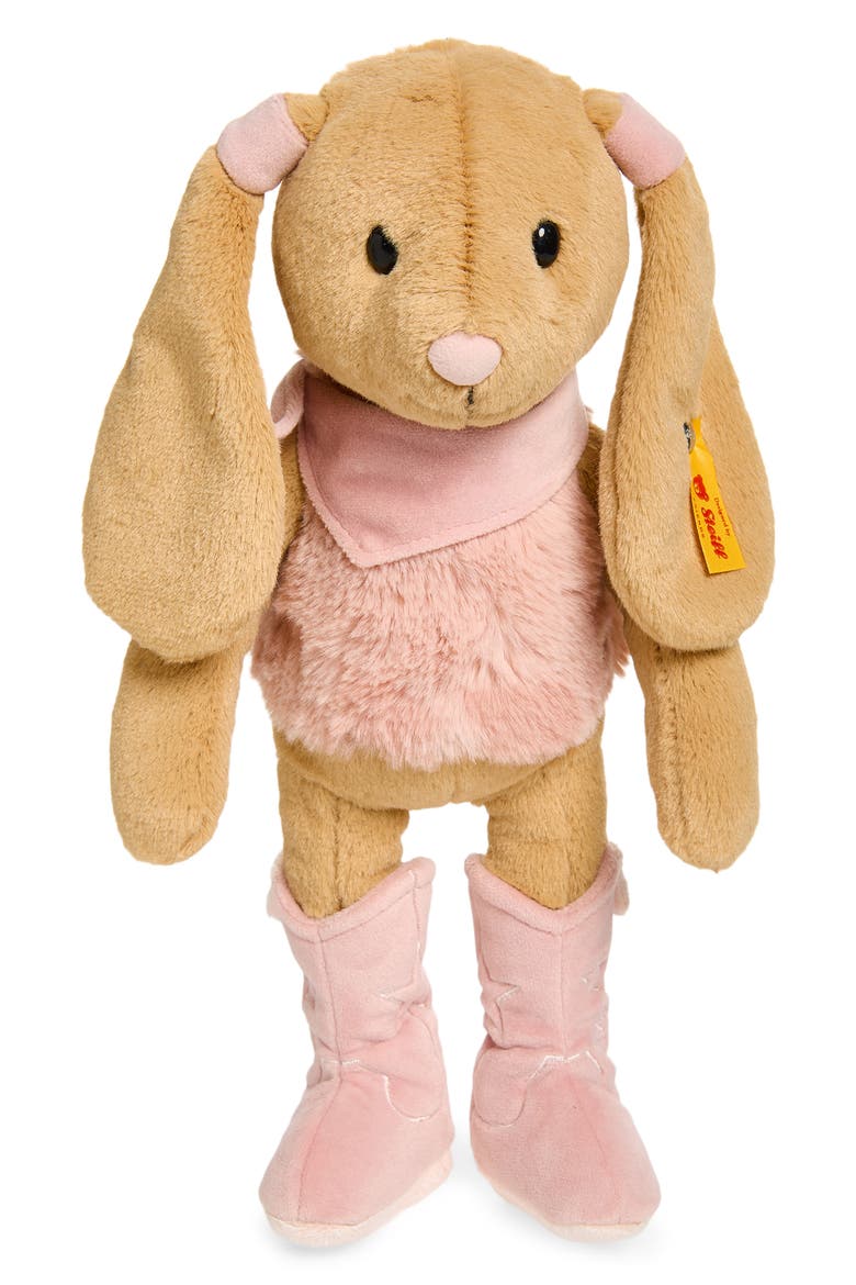 Cowgirl Hoppie Rabbit Stuffed Animal, Main, color, BEIGE MULTI