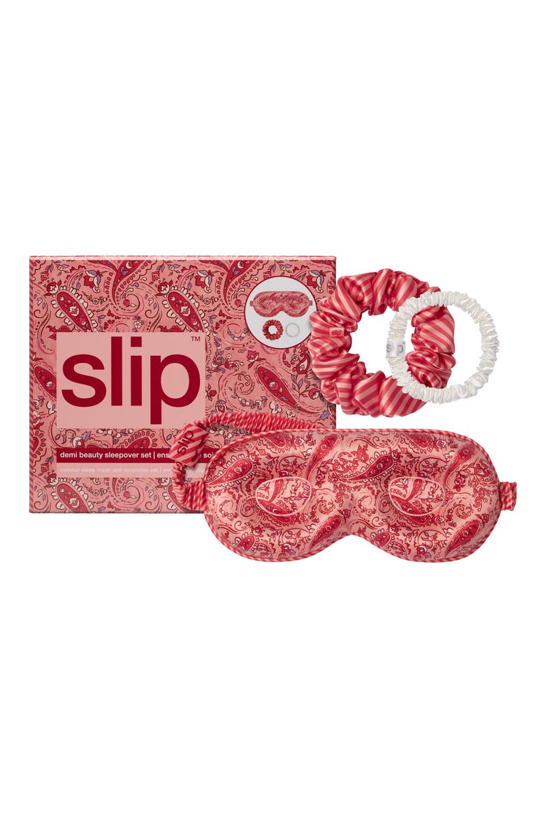 Demi Pure Silk Contour Sleep Mask & Scrunchie Set, Main, color, DEMI