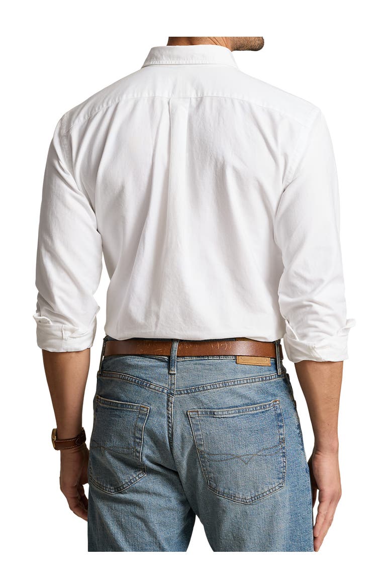 Big & Tall Oxford Sport Shirt, Alternate, color, WHITE