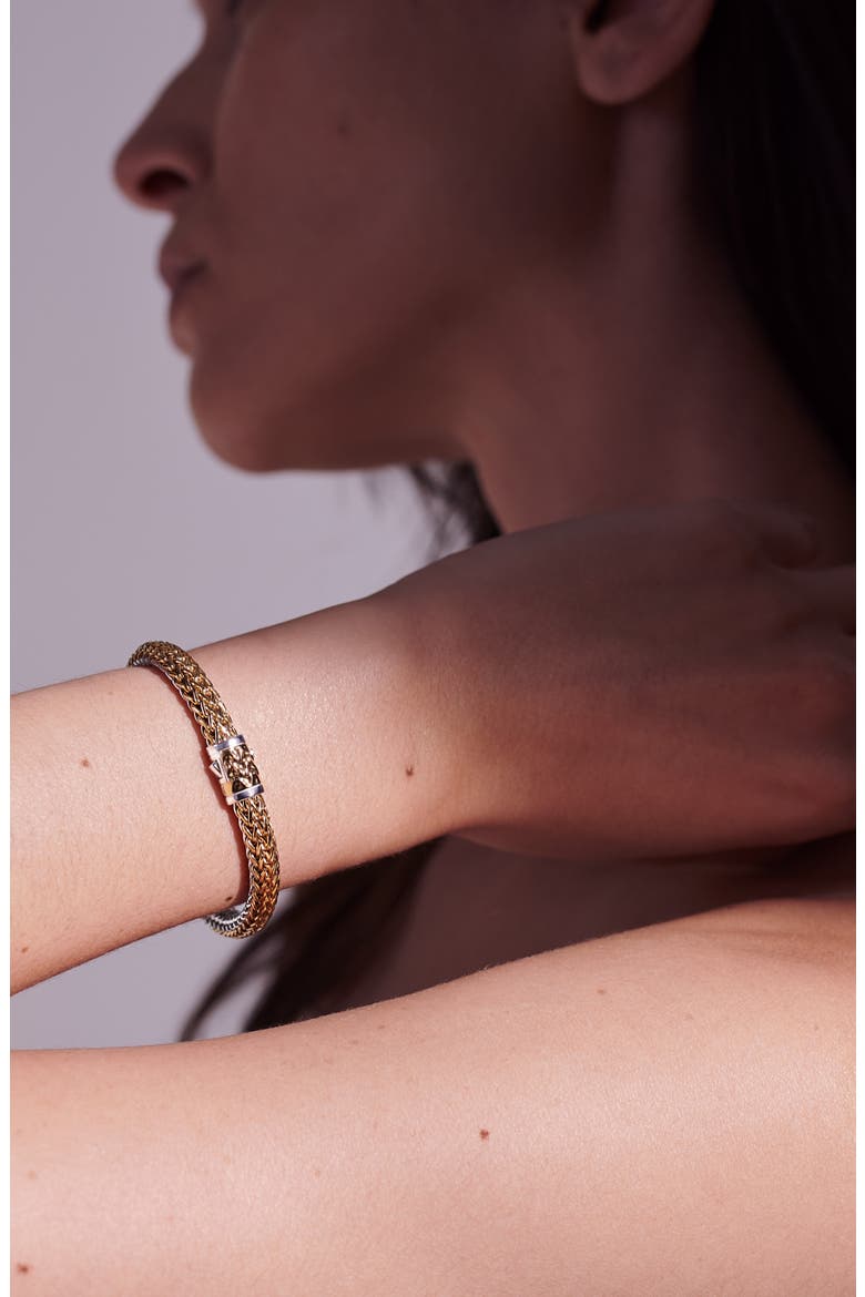 'Classic Chain' Small Reversible Bracelet, Alternate, color, GOLD/SILVER