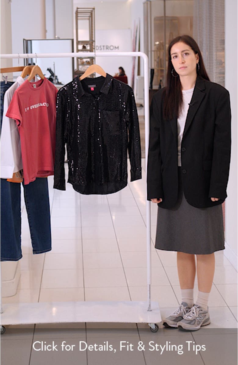 Sequin Button-Up Shirt, sales video thumbnail