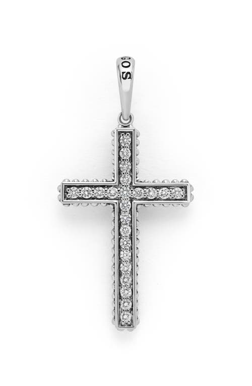 LAGOS Men's Anthem Diamond Cross Amulet in Silver 