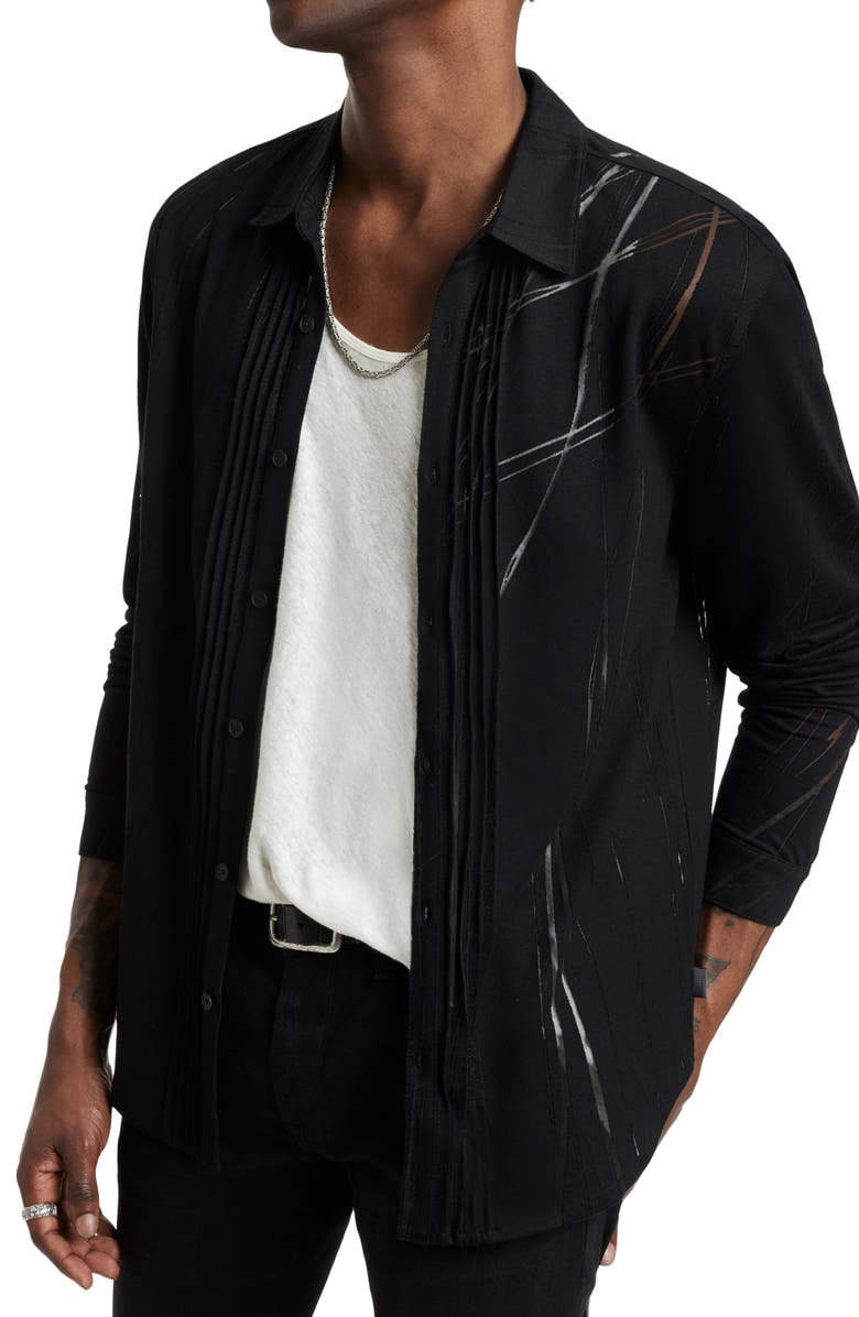 John Varvatos Phoenix Print Button-Up Shirt, Main, color,