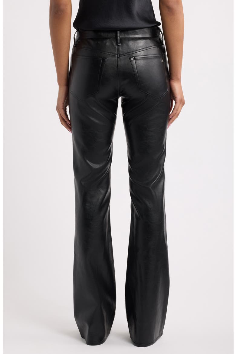 Kinsley Low Rise Faux Leather Pants, Alternate, color, BLACK