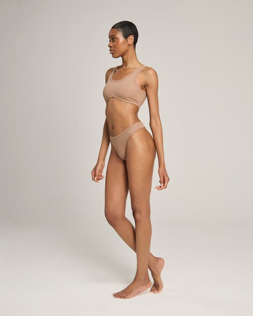 Nudea The Organic Cotton Dipped Thong 2 Pack In Brown