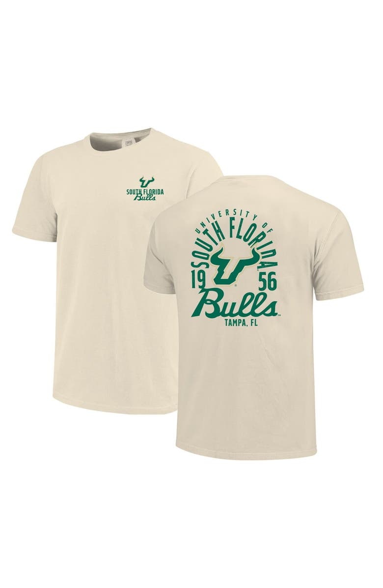 IMAGE ONE Men's Cream South Florida Bulls Comfort Colors Mascot Overlay T-Shirt, Main, color, Cream