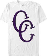 Crooks & Castles Men's Crooks & Castles Purple Initials Logo Graphic T-Shirt