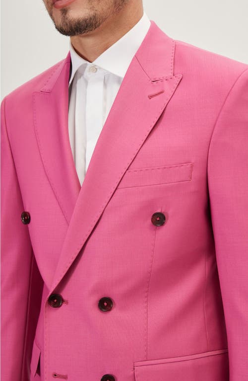Ron Tomson Super 120s Wool Double Breasted Tuxedo Jacket