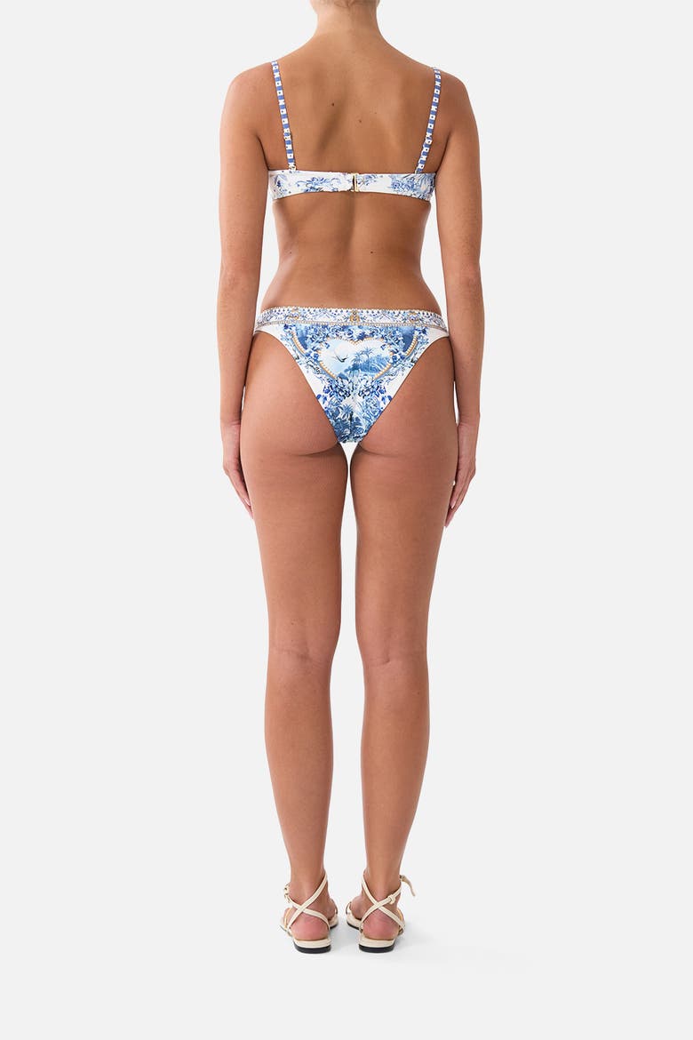 Ruched Cup Underwire Bikini Top, Alternate, color, The Porcelain Parlour