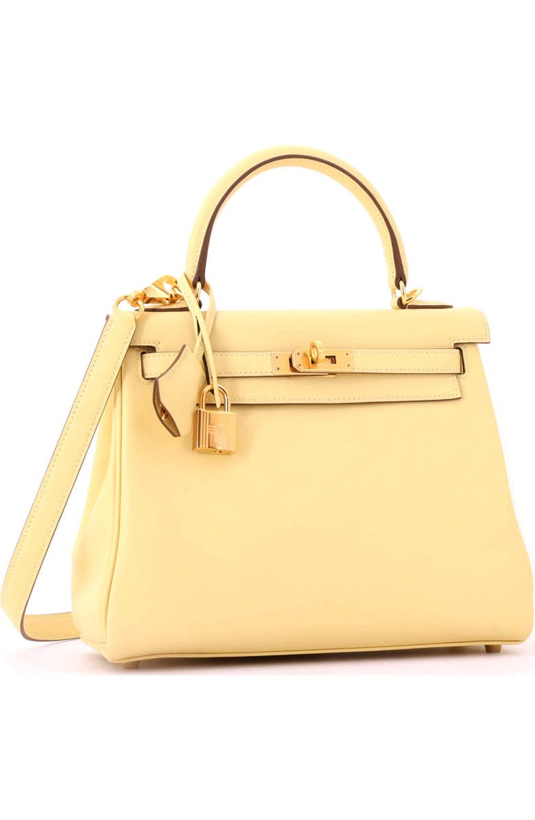 Pre-Owned Hermes Kelly Handbag Yellow Swift with Gold Hardware 25, Alternate, color, Jaune Poussin