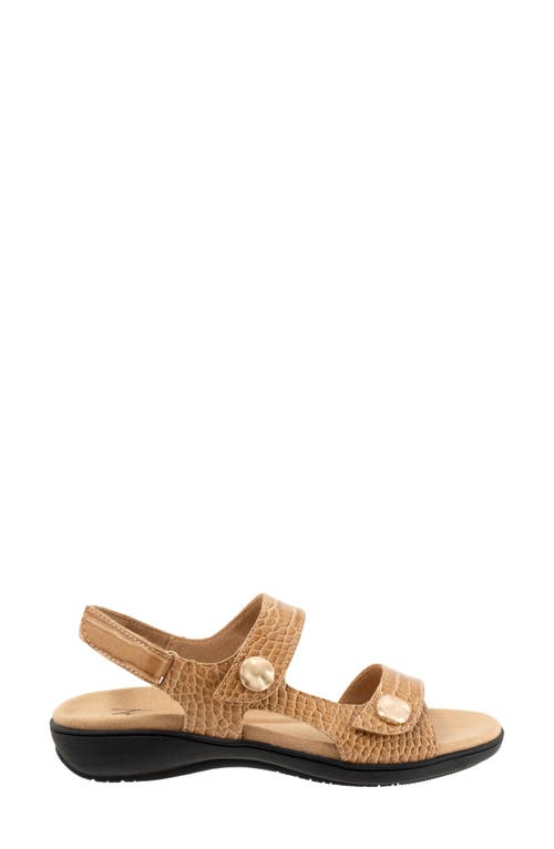Trotters Romi Croco Slingback Sandal In Luggage