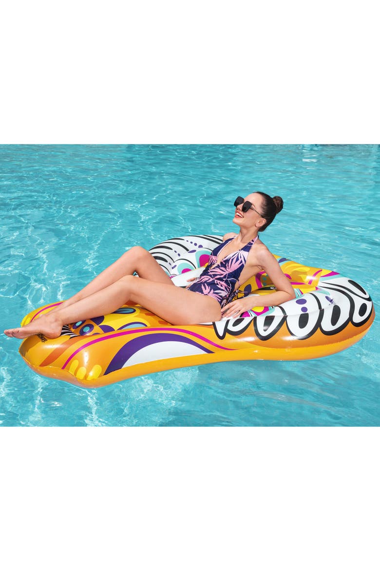 Inflatable Flirty Fiesta Elephant Pool Water Beach Float, Alternate, color, Multicolored