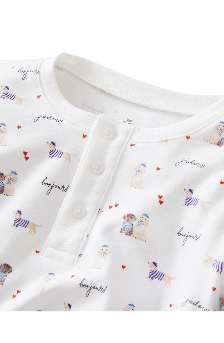 Petite Plume Kids
 Print Fitted Two-Piece Pima Cotton Pajamas, Alternate, color, 