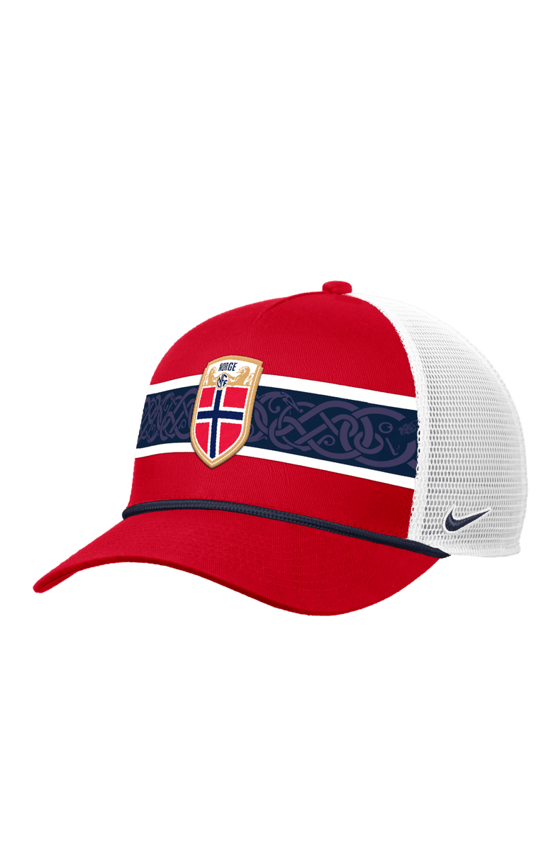 Nike Men's Nike  Red Norway National Team Rise Rope Trucker Adjustable Hat, Main, color, Red