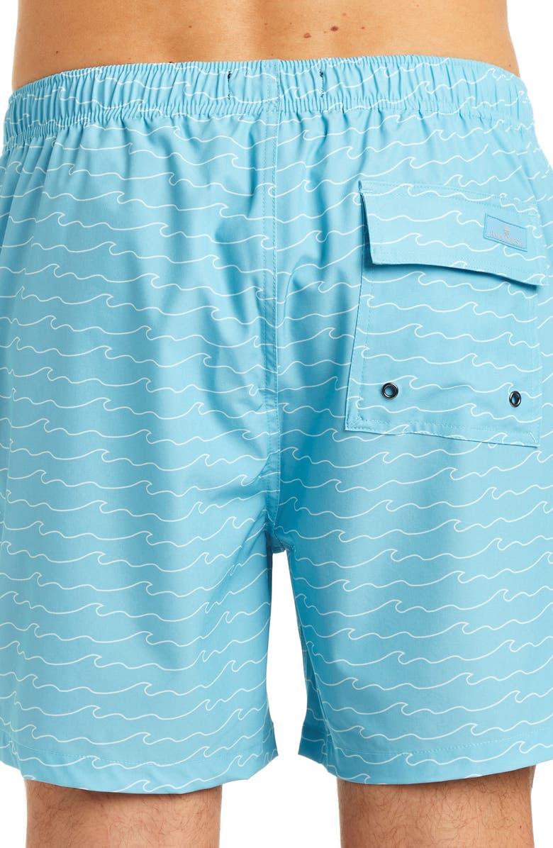 Rainforest Sea Shore Wave Print Trunks, Alternate, color,