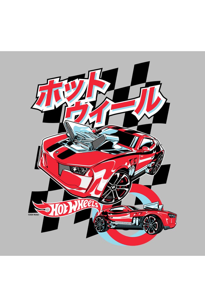 Mens Hot Wheels Futuristic Twinduction T Shirt, Alternate, color, Ice Grey