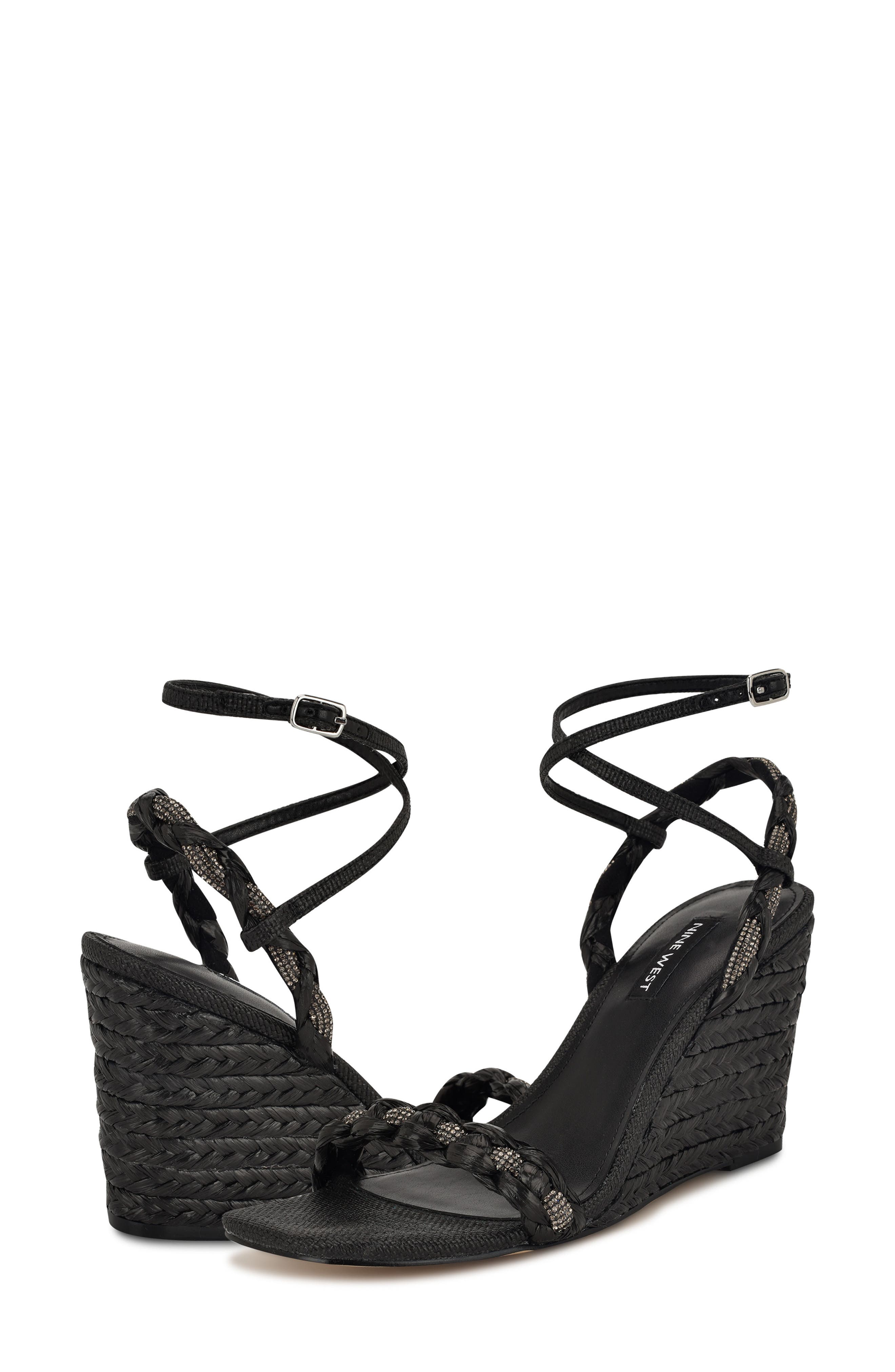Nine West Nashy Ankle Strap Espadrille Wedge Sandal, Alternate, color, 