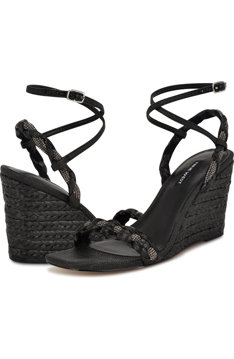 Nine West Nashy Ankle Strap Espadrille Wedge Sandal, Alternate, color,