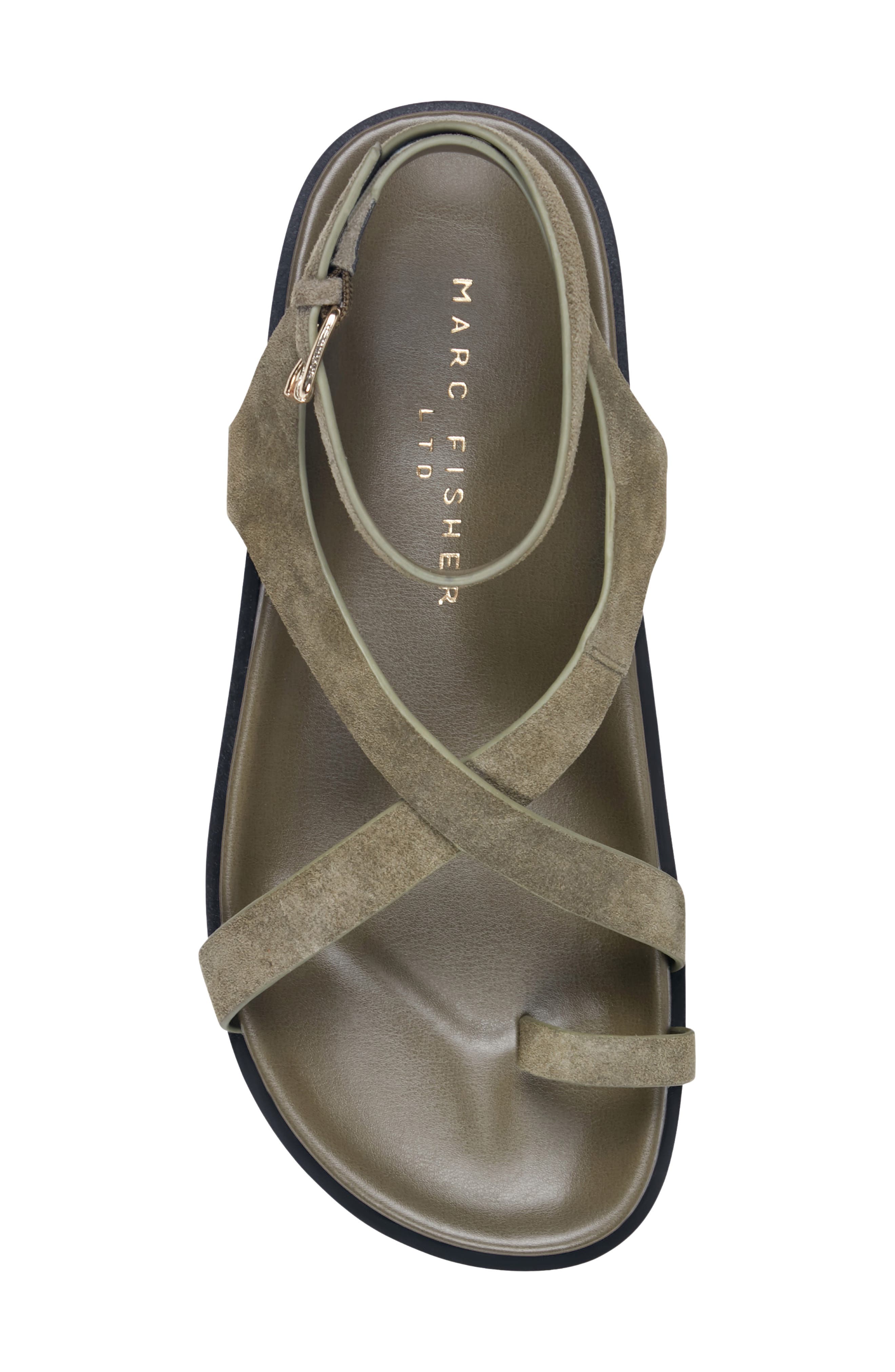 Bevy Ankle Strap Sandal, Alternate, color, DEEP GREEN