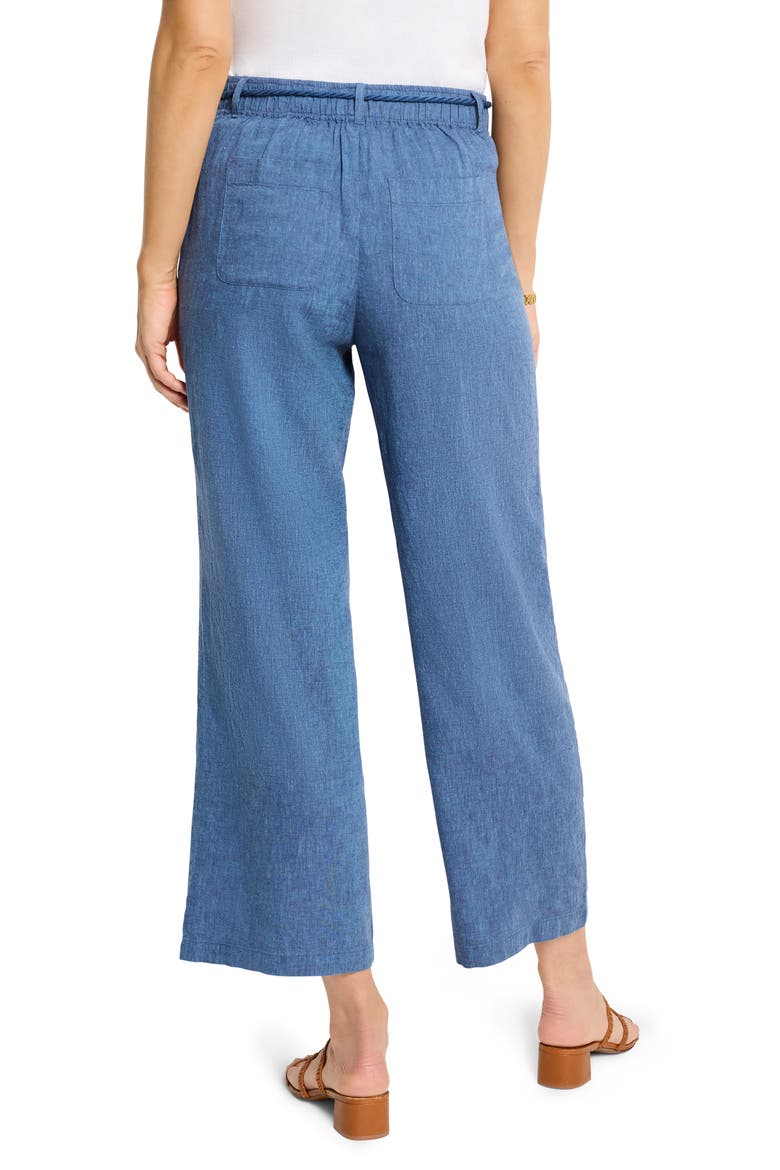 Rumba Rope Belt Linen Blend Pants, Alternate, color, BLUE MIX