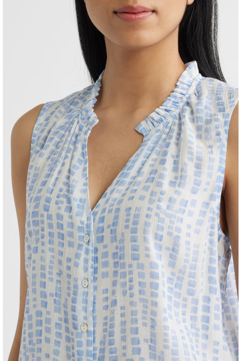 Block Print Sleeveless Shirt, Alternate, color, SALTWATER BLOCKS