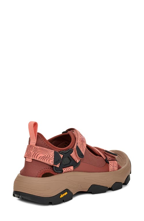 Teva Grandview Max Sandal In Mahogany/blooming Dahlia