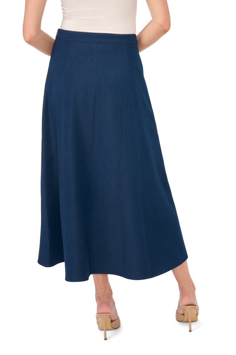 Seamed Midi Skirt, Alternate, color, INDIGO