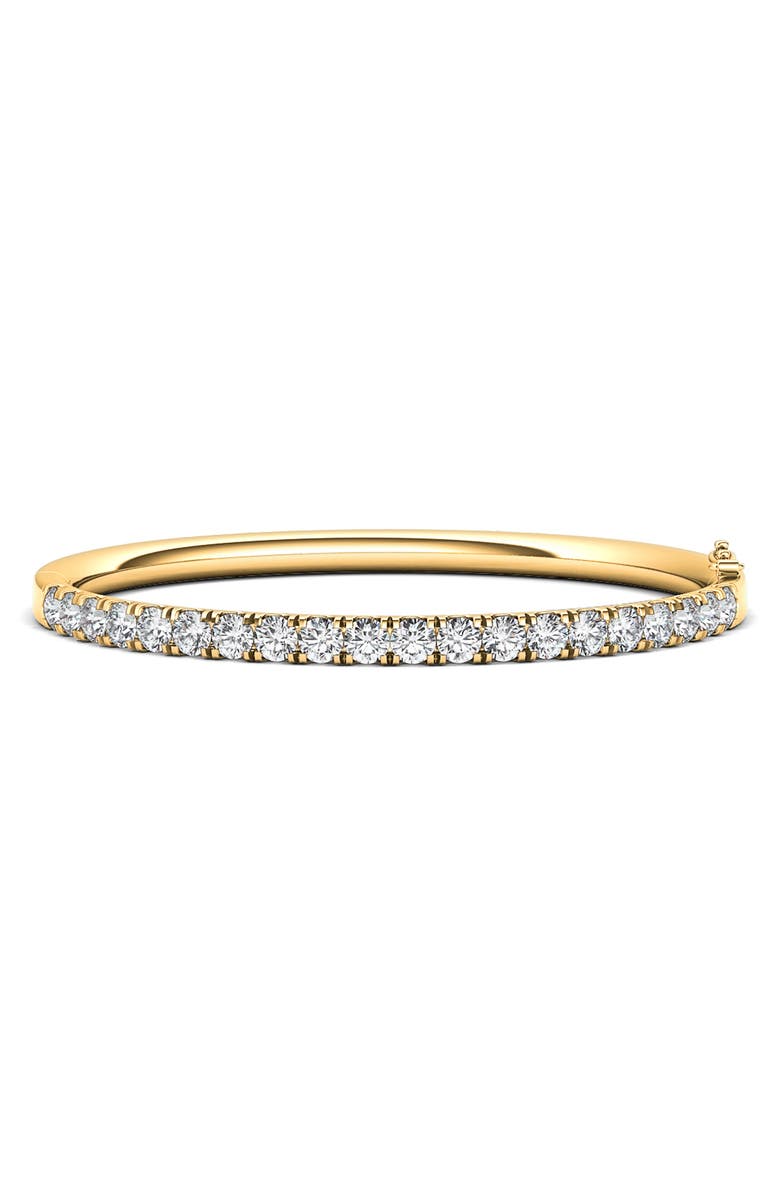 Everyday By HauteCarat Lab Created Diamond Bangle, Main, color, 14K Yellow Gold