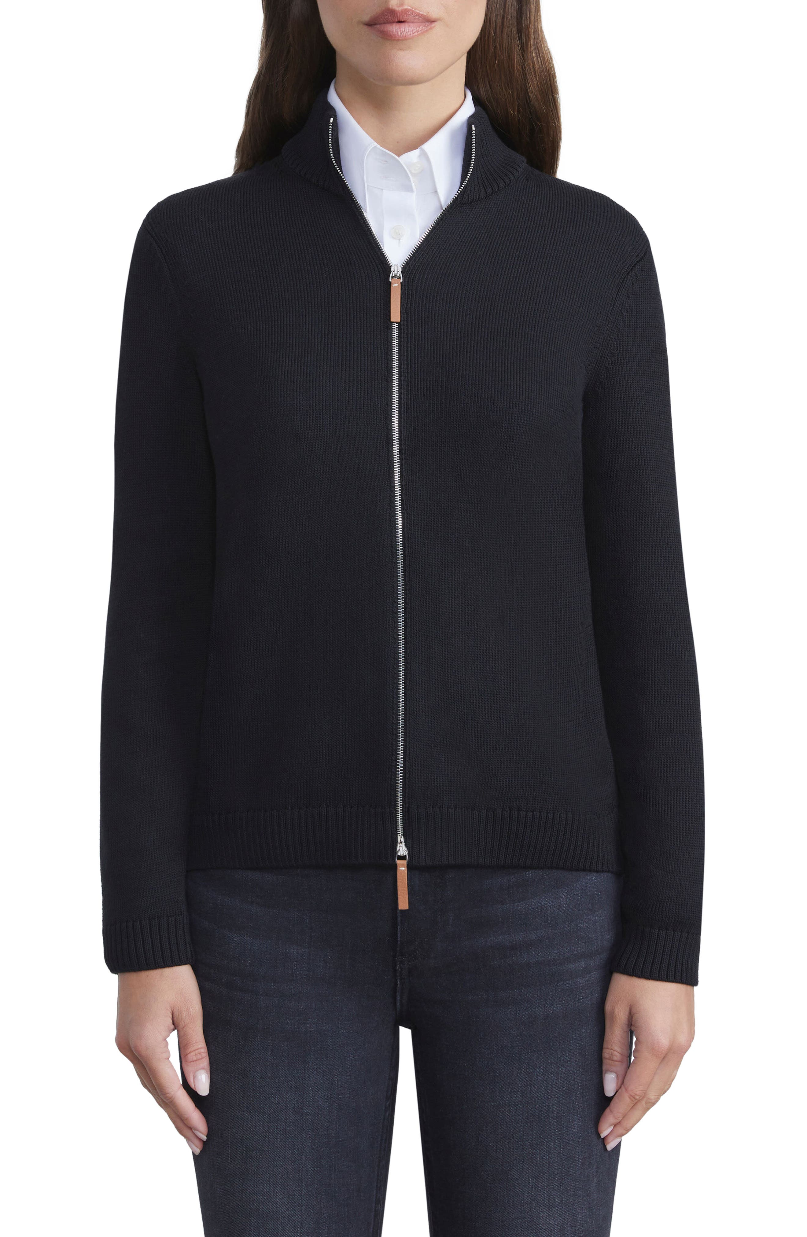 Cotton & Silk Knit Bomber Jacket