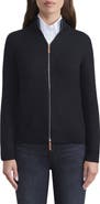 Lafayette 148 New York Cotton & Silk Knit Bomber Jacket